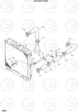 9503 WATER PIPE HSL600T/680T, Hyundai