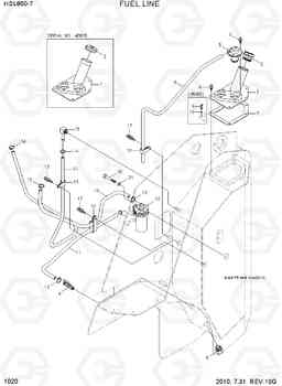 1020 FUEL LINE HSL850-7, Hyundai