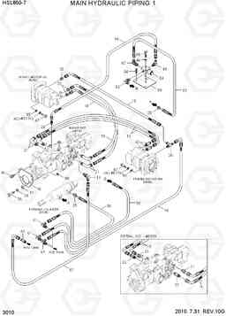 3010 MAIN HYDRAULIC PIPING 1 HSL850-7, Hyundai