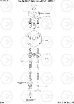 4071 MAIN CONTROL VALVE(2/3, #0072-) HSL850-7, Hyundai
