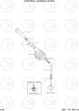 4130 CONTROL LEVER(LH & RH) HSL850-7, Hyundai