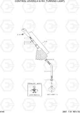 4140 CONTROL LEVER(LH & RH, TURNING LAMP) HSL850-7, Hyundai