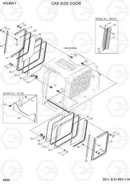 6050 CAB SIDE DOOR HSL850-7, Hyundai