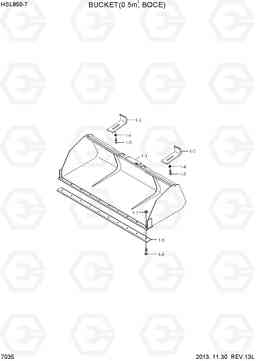 7035 BUCKET(0.5M3,BOCE) HSL850-7, Hyundai