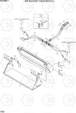 7050 MP BUCKET ASSY(#1098-) HSL850-7, Hyundai