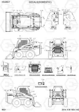 8021 DECALS(DOMESTIC) HSL850-7, Hyundai