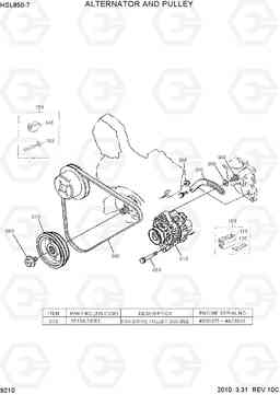 9210 ALTERNATOR AND PULLEY HSL850-7, Hyundai