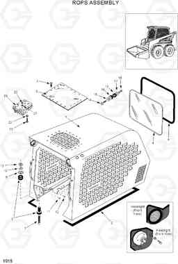 1015 ROPS ASSEMBLY HSL800T, Hyundai