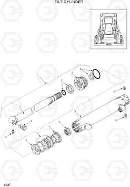 4047 TILT CYLINDER HSL800T, Hyundai