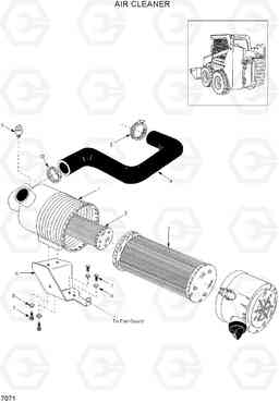 7071 AIR CLEANER HSL800T, Hyundai