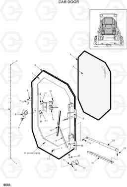 8083 CAB DOOR HSL800T, Hyundai