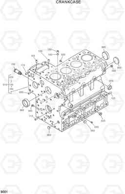 9001 CRANKCASE HSL800T, Hyundai