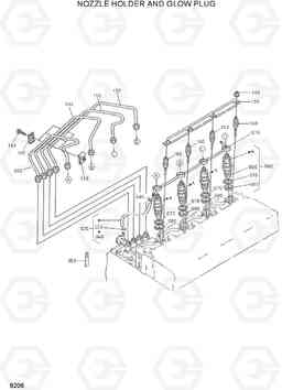 9206 NOZZLE HOLDER AND GLOW PLUG HSL800T, Hyundai