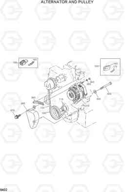 9402 ALTERNATOR AND PULLEY HSL800T, Hyundai