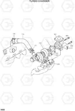 9606 TURBOCHARGER HSL800T, Hyundai