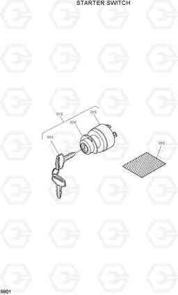 9801 STARTER SWITCH HSL800T, Hyundai