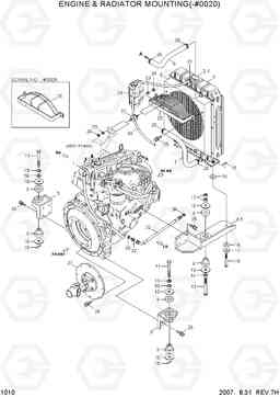 1010 ENGINE & RADIATOR MOUNTING(-#0020) HSL810, Hyundai