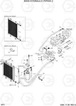 3011 MAIN HYDRAULIC PIPING 2 HSL810, Hyundai