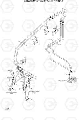 3021 ATTACHMENT HYDRAULIC PIPING 2 HSL810, Hyundai