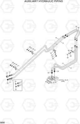 3030 AUXILIARY HYDRAULIC PIPING HSL810, Hyundai