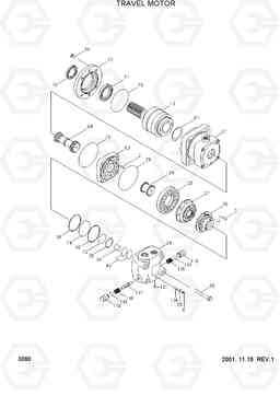 3080 TRAVEL MOTOR HSL810, Hyundai