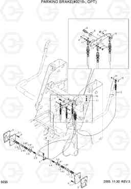 5033 PARKING BRAKE(#0218-, OPT) HSL810, Hyundai