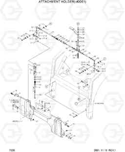 7020 ATTACHMENT HOLDER(-#0061) HSL810, Hyundai