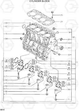 9010 CYLINDER BLOCK HSL810, Hyundai