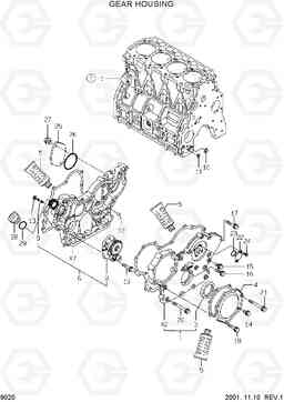 9020 GEAR HOUSING HSL810, Hyundai