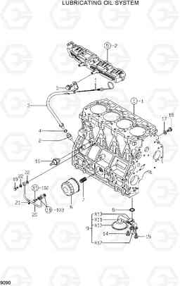 9090 LUBRICATING OIL SYSTEM HSL810, Hyundai