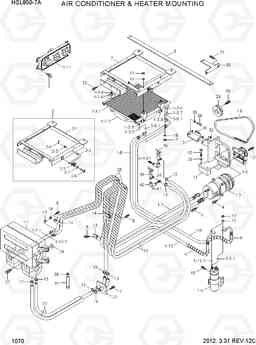 1070 AIR CONDITIONER & HEATER MOUNTING HSL850-7A, Hyundai