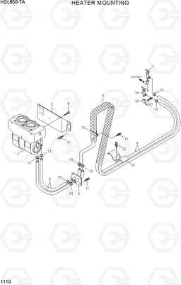 1110 HEATER MOUNTING HSL850-7A, Hyundai