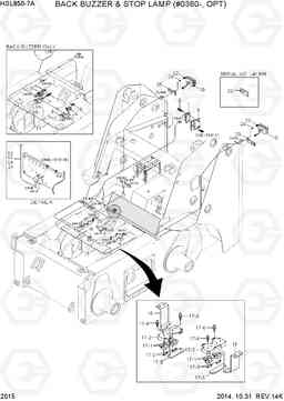 2015 BACK BUZZER & STOP LAMP(#0360-, OPT) HSL850-7A, Hyundai