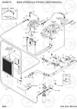 3020 MAIN HYDRAULIC PIPING 2(MECHANICAL) HSL850-7A, Hyundai