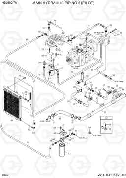 3040 MAIN HYDRAULIC PIPING 2(PILOT) HSL850-7A, Hyundai