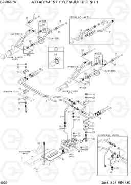 3050 ATTACHMENT HYDRAULIC PIPING 1 HSL850-7A, Hyundai