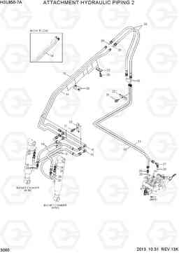 3060 ATTACHMENT HYDRAULIC PIPING 2 HSL850-7A, Hyundai