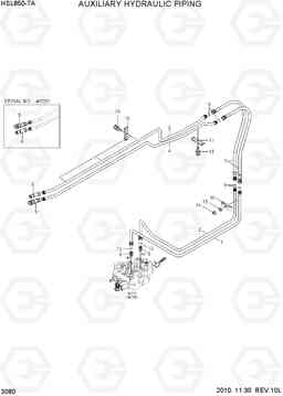 3080 AUXILIARY HYDRAULIC PIPING(OPTION) HSL850-7A, Hyundai