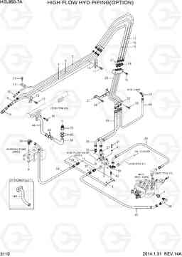 3110 HIGH FLOW HYD PIPING(OPTION) HSL850-7A, Hyundai