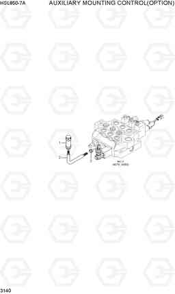 3140 AUXILIARY MOUNTING CONTROL(OPTION) HSL850-7A, Hyundai