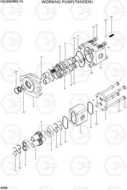 4060 WORKING PUMP(TANDEM) HSL850-7A, Hyundai