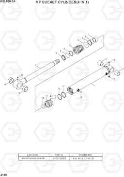 4160 MP BUCKET CYLINDER(4 IN 1) HSL850-7A, Hyundai