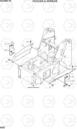 6030 FENDER & MIRROR HSL850-7A, Hyundai