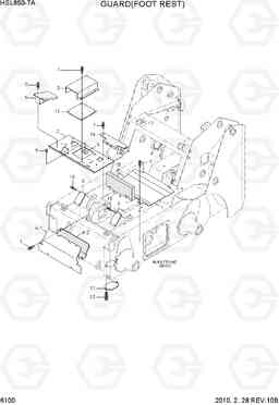 6100 GUARD(FOOT REST) HSL850-7A, Hyundai