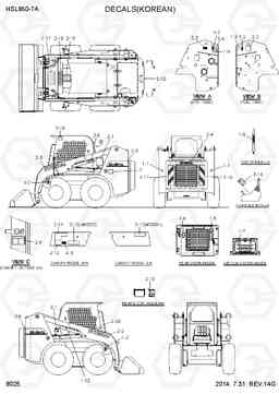 8025 DECALS(KOREAN) HSL850-7A, Hyundai