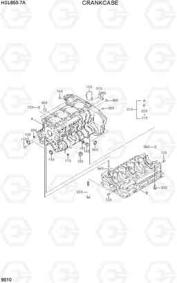 9010 CRANKCASE HSL850-7A, Hyundai