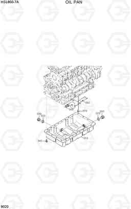 9020 OIL PAN HSL850-7A, Hyundai