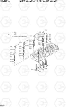 9050 INLET VALVE AND EXHAUST VALVE HSL850-7A, Hyundai