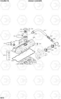 9070 HEAD COVER HSL850-7A, Hyundai