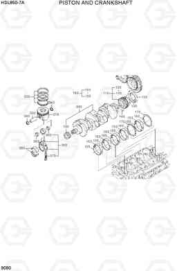 9090 PISTON AND CRANKSHAFT HSL850-7A, Hyundai